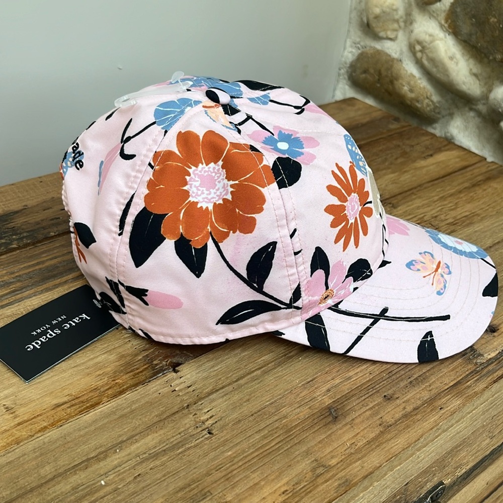 NWT ♠️Kate Spade♠️ Printed Embroidered Cap - Picture 3 of 6